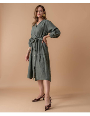 Linen flowy dress